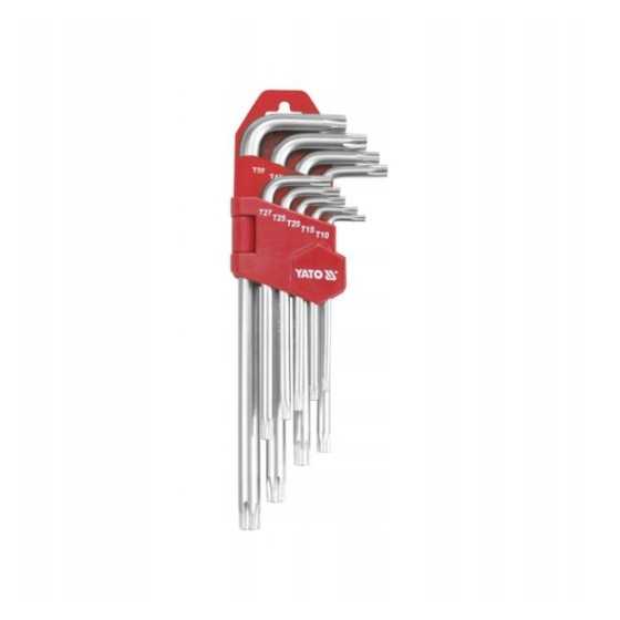 KLUCZE TORX T10-T50 DŁUGIE ZESTAW 9-CZĘŚCIOWY - YT-0512.