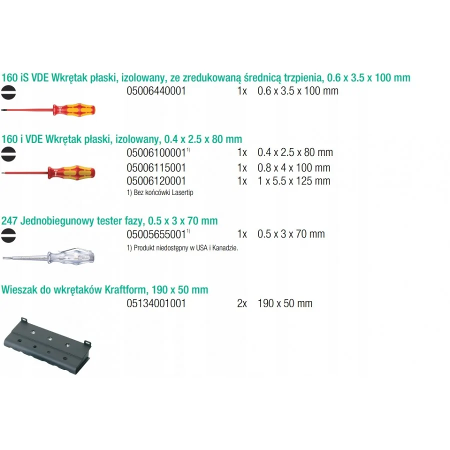 (A) ZESTAW WKRĘTAKÓW KRAFTFORM VDE 14SZT. 