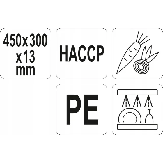 (A) DESKA DO KROJENIA 450*300*13MM BIAŁA 