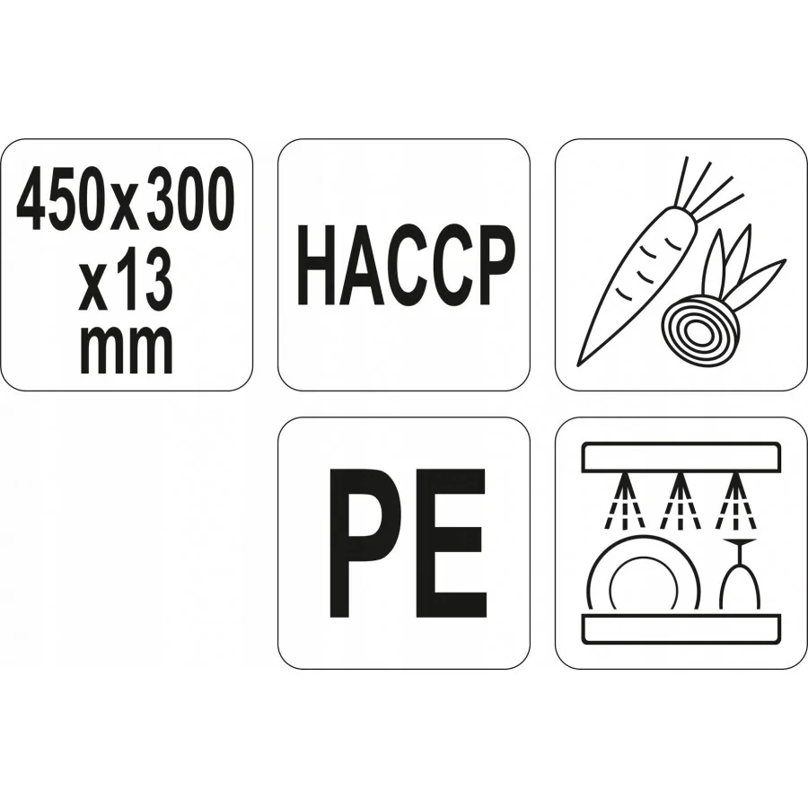 (A) DESKA DO KROJENIA 450*300*13MM BIAŁA 