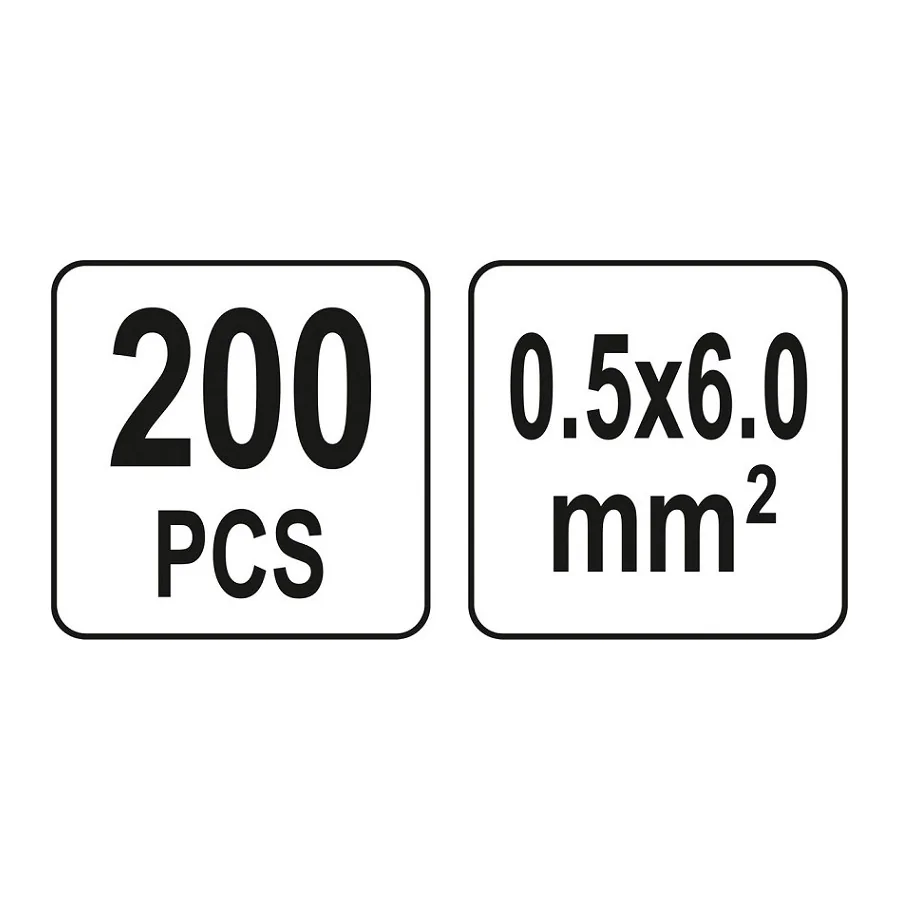 (A) ZESTAW RUREK TERMOKURCZLIWYCH ZACISKOWYCH 0.5-6MM2., 200SZT 