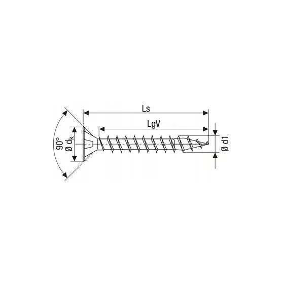 WKRĘT DO DREWNA A2 (100) TX 6.0*60MM - 1197000600603.