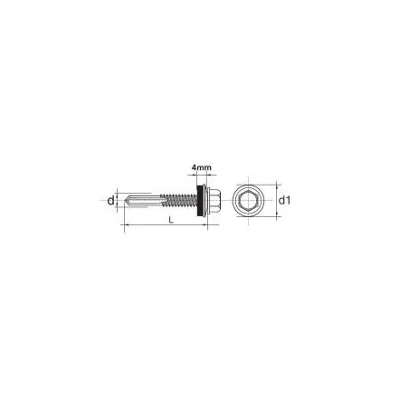 WKRĘT SAMOWIERTNY IMPAX Z EPDM 12MM RAL9011 5.532MM 