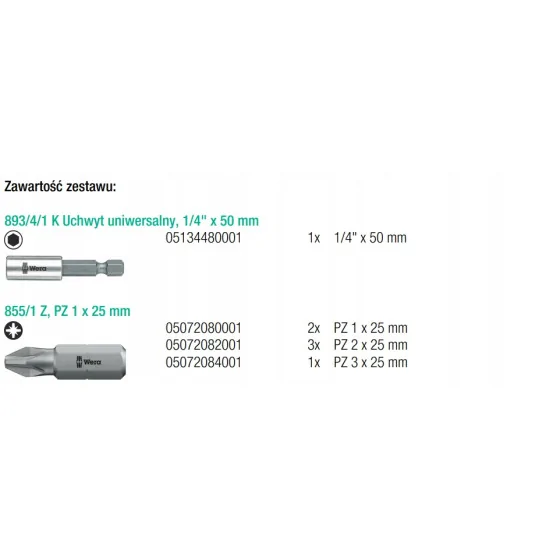 ZESTAW BITÓW BIT-CHECK 7 PZ UNIVERSAL 1, 7 CZĘŚĆ - 05056296001.