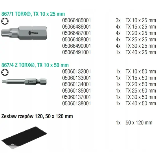 ZESTAW BITÓW BIT-SAFE 43 UNIVERSAL 1, 43 CZĘŚĆ - 05057450001.