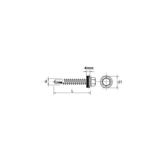 WKRĘT SAMOWIERTNY IMPAX Z EPDM 3.5MM RAL3011 4.819MM 