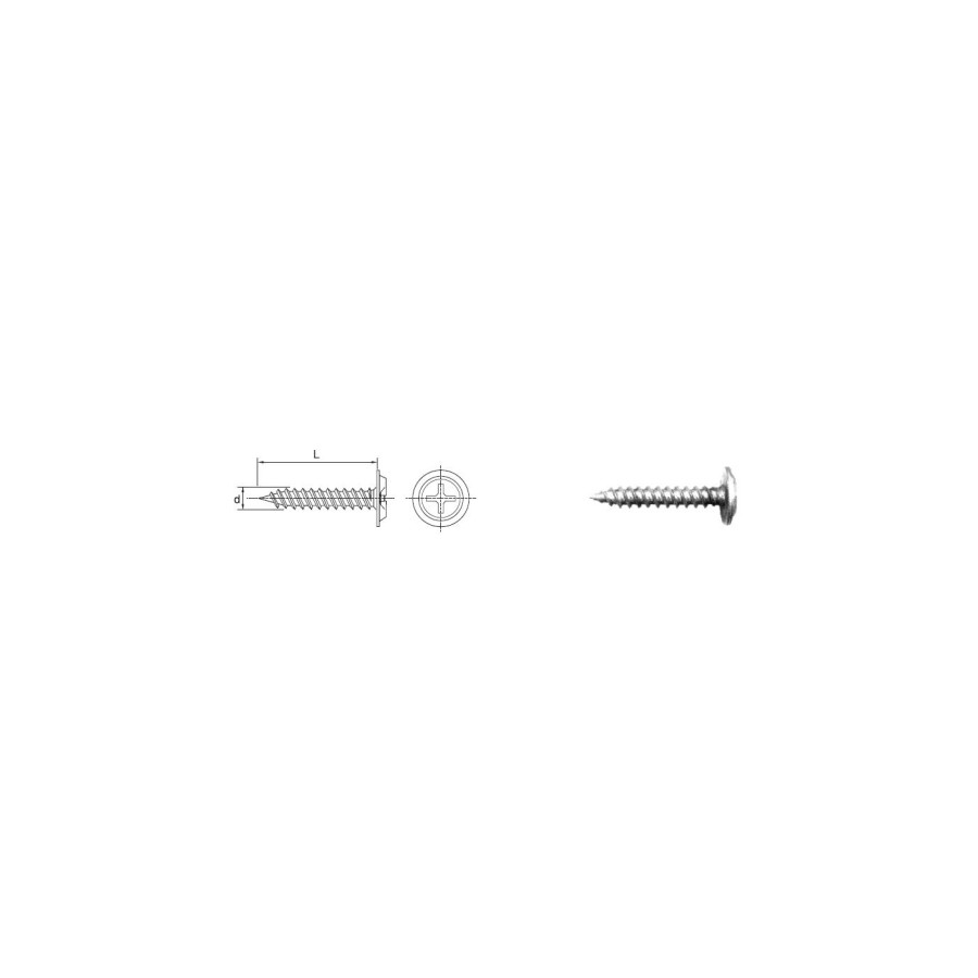 WKRĘT Z ŁBEM PODKŁADKOWYM OCYNKOWANY 4.2*25MM 