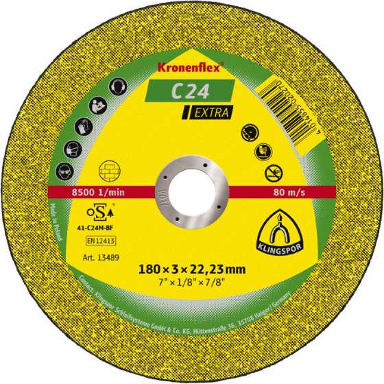 TARCZA WYPUKŁA C24EX T27 125*2.5*22 188464 