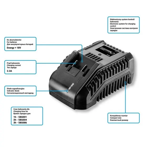 ŁADOWARKA DO AKUMULATORÓW ENERGY+ - 58G002.