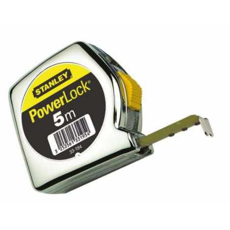 MIARA POWERLOCK, CHROMOWANA OBUDOWA PLASTIKOWA 5M/19MM [L] 