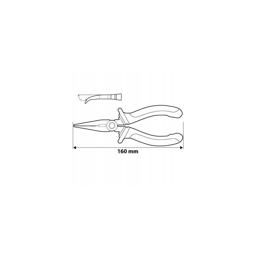 SZCZYPCE WYDŁUŻONE WYGIĘTE 160MM - 01-015.