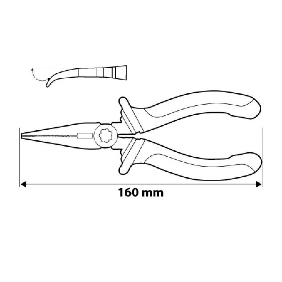 SZCZYPCE WYDŁUŻONE WYGIĘTE 160MM - 01-015.