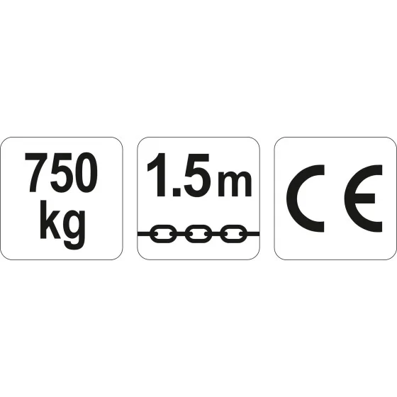 WCIĄGNIK ŁAŃCUCHOWY - DŹWIGNIOWY 0.75T - YT-58962.