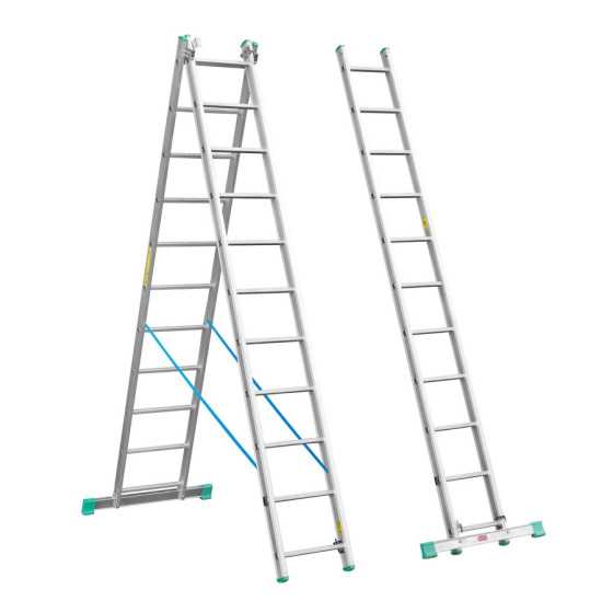 DRABINA ALUMINIOWA 3-ELEMENTOWA 420CM 7+7+7 SZCZEBLI - 4207.