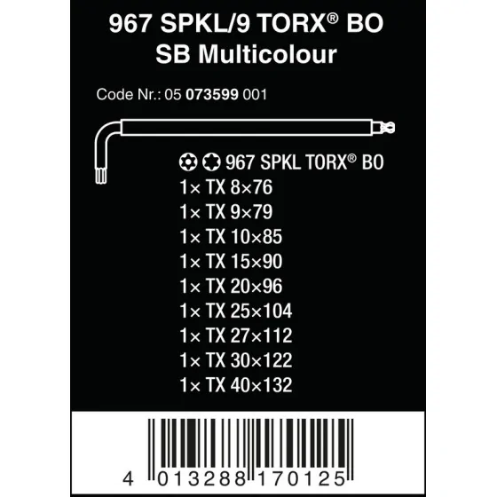 ZESTAW KLUCZY TORX 9 SZTUK - 05073599001.