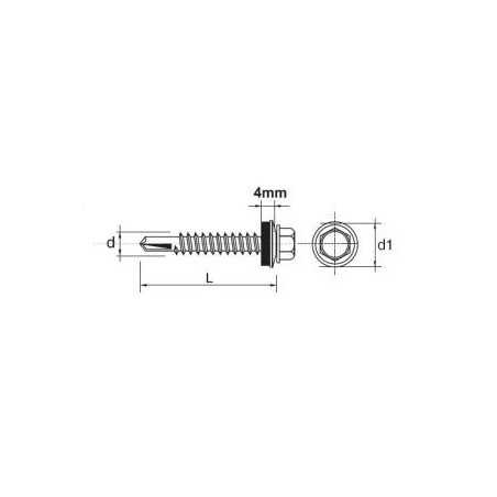 WKRĘT SAMOWIERTNY IMPAX Z EPDM 3.5MM RAL9002 4.819MM 