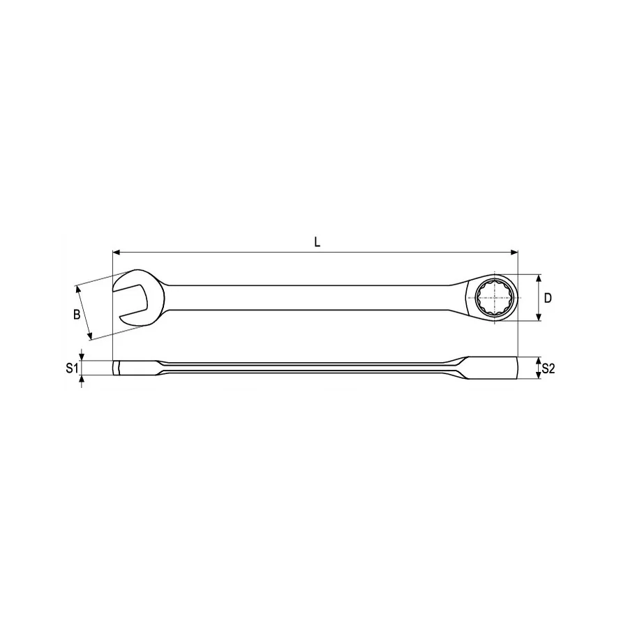 KLUCZ PŁASKO-OCZKOWY Z GRZECHOTKĄ 27MM - YT-0204.