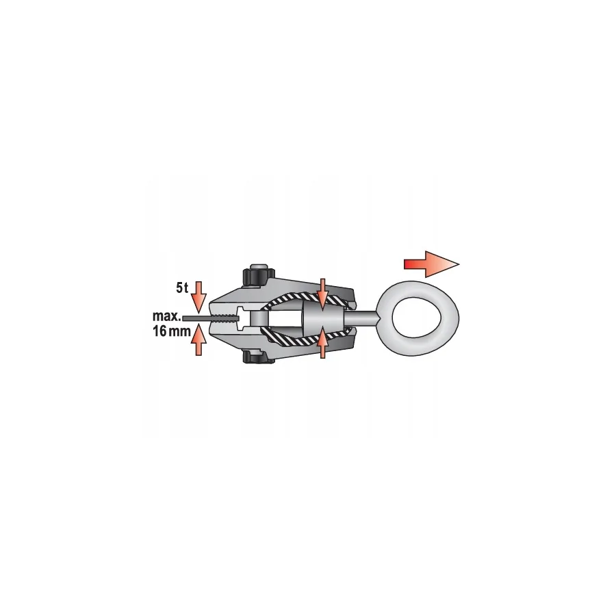 KLAMRA BLACHARSKA SAMOZACISKOWA 125MM 5 TON - YT-2542.