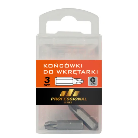 GROT, BIT, KOŃCÓWKA DO WKRĘTARKI 25MM 3SZT. PZ3 