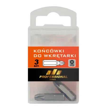 GROT, BIT, KOŃCÓWKA DO WKRĘTARKI 25MM 3SZT. PZ3 