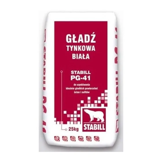 STABIL GŁADŹ GIPSOWA BIAŁA PG-41 10KG 