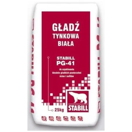 STABIL GŁADŹ GIPSOWA BIAŁA PG-41 10KG 