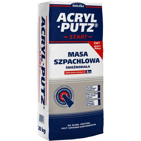 ŚNIEŻKA SZPACHLA ACRYL PUTZ SYPKA START 5KG 