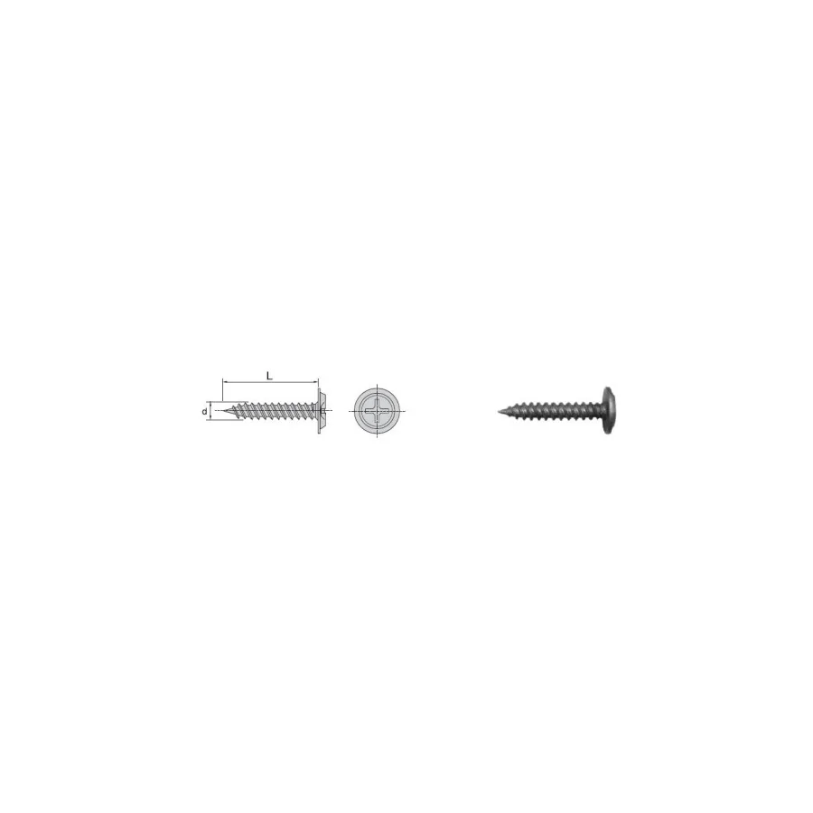 WKRĘT Z ŁBEM PODKŁADKOWYM FOSFATYZOWANY 4.2*19MM KG 