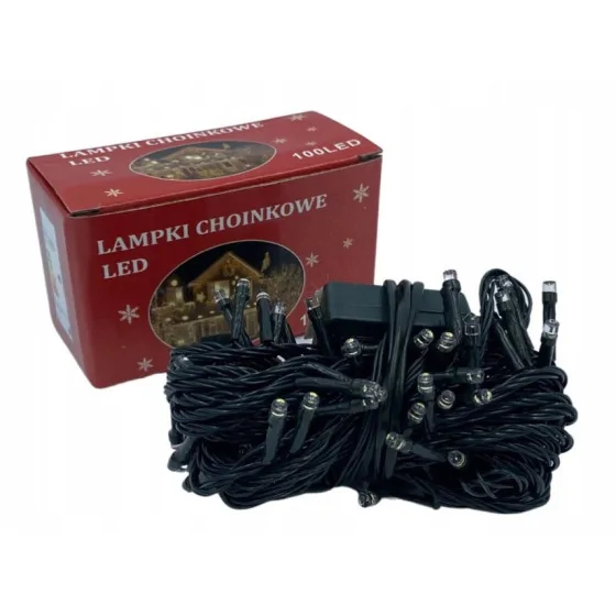 LAMPKI CHOINKOWE 100LED ZIMNE BIAŁE 5,3M 