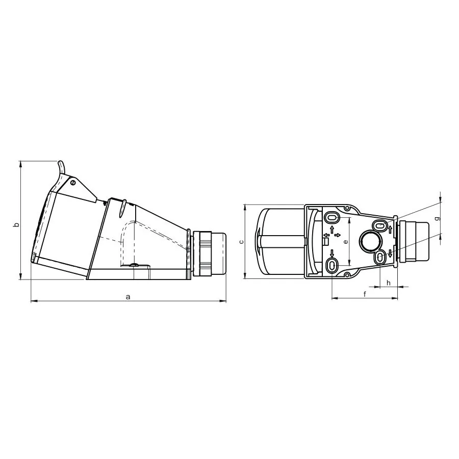 GNIAZDO IZOLACYJNE STAŁE 16A 400V CZERWONE 3P+Z IP44 