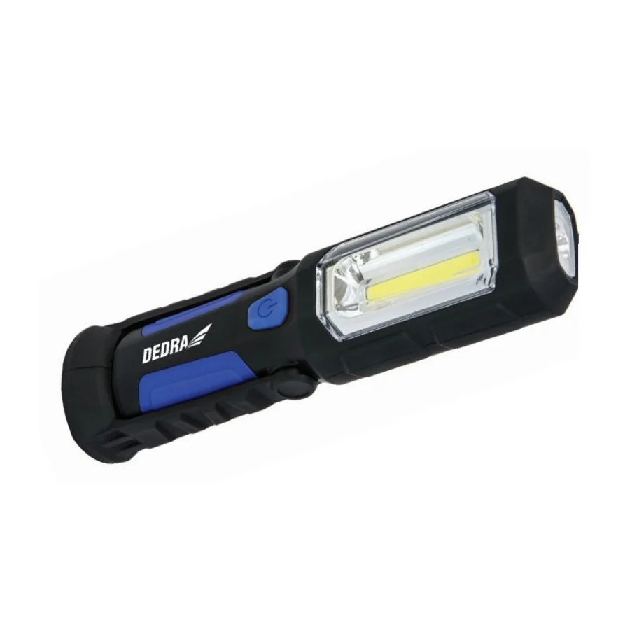 LATARKA AKU. 3W COB LED+1W ZASILACZ USB NA 230V I 12V 