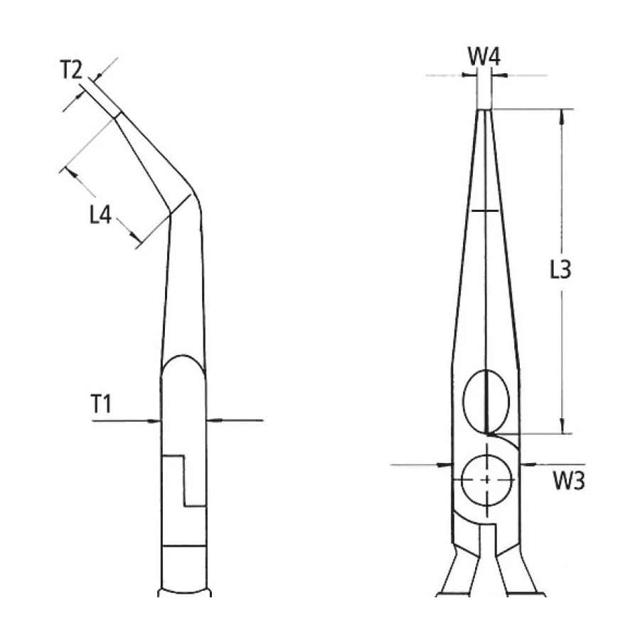 SZCZYPCE IZOLOWANE WYDŁUŻONE WYGIĘTE TNĄCE PÓŁOKRĄGŁE 200MM - 26 26 200.