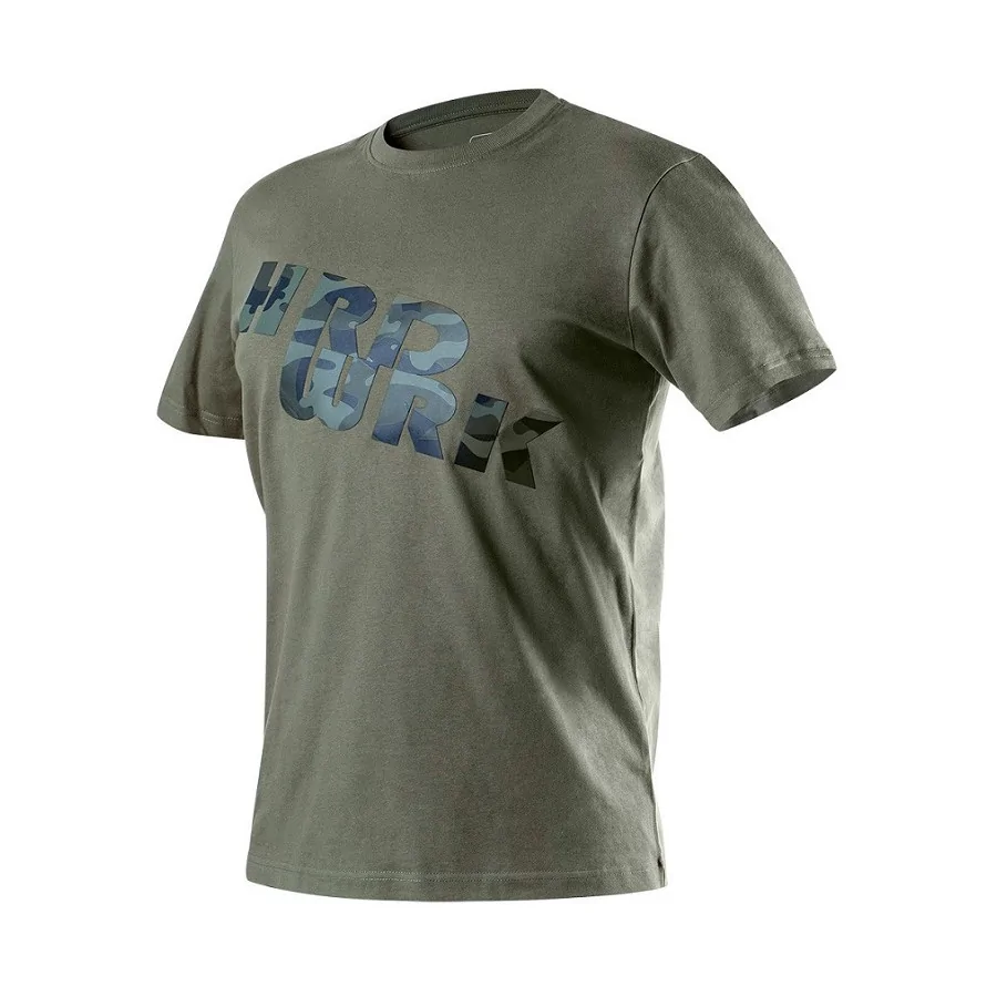 T-SHIRT ROBOCZY OLIWKOWY CAMO, ROZM.M - 81-612-M.