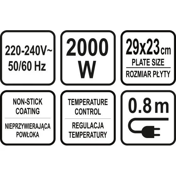 GRILL ELEKTRYCZNY 2200W 