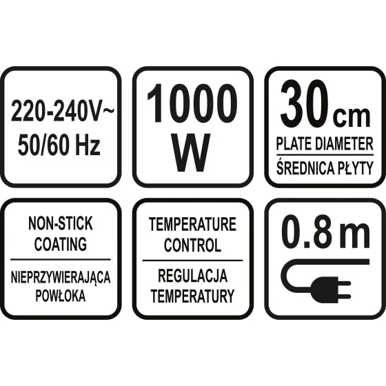 NALEŚNIKARKA 1000W 30CM - 67470.