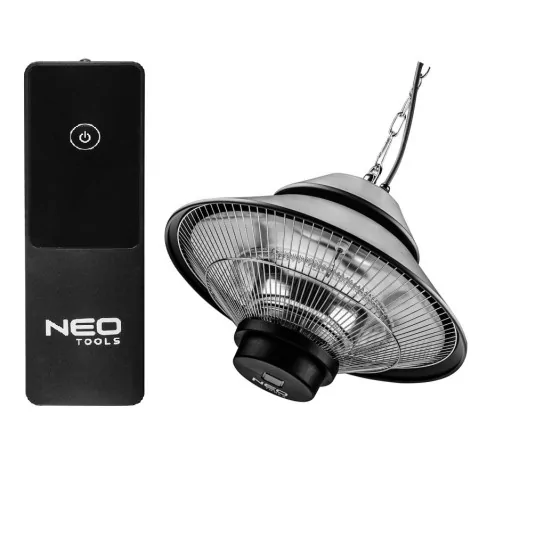 PROMIENNIK SUFITOWY 1500W IP44 Z PILOTEM - 90-034.