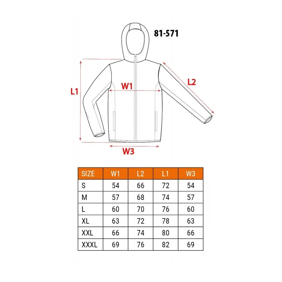 KURTKA Z MEMBRANĄ 8000 PREMIUM, OCIEPLANA, ROZMIAR XXL - 81-571-XXL.