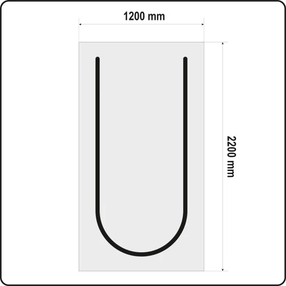 OSŁONA PRZECIWPYŁOWA DO DRZWI TYP U 220 X 120 CM - YT-67220.