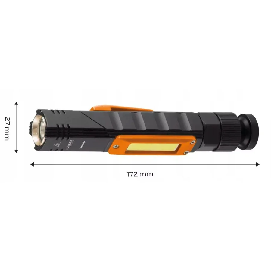 LATARKA AKUMULATORAWA USB 300 LM 2 W 1 CREE XPE + COB LED - 99-034.