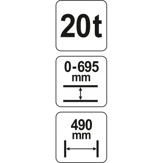 PRASA HYDRAULICZNA 20T - YT-55581.