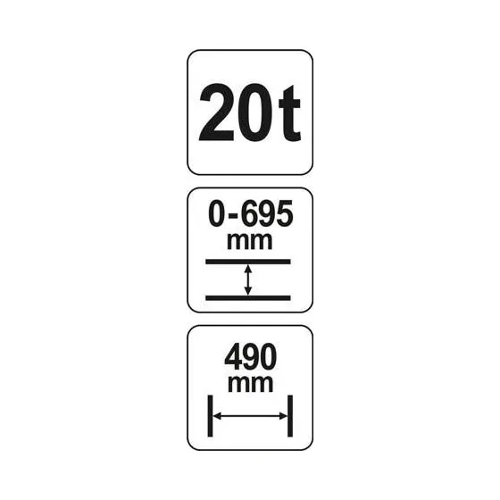 PRASA HYDRAULICZNA 20T - YT-55581.