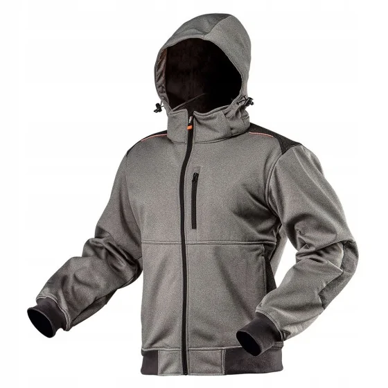 KURTKA SOFTSHELL Z KAPTUREM ODPINANYM, ROZMIAR M 