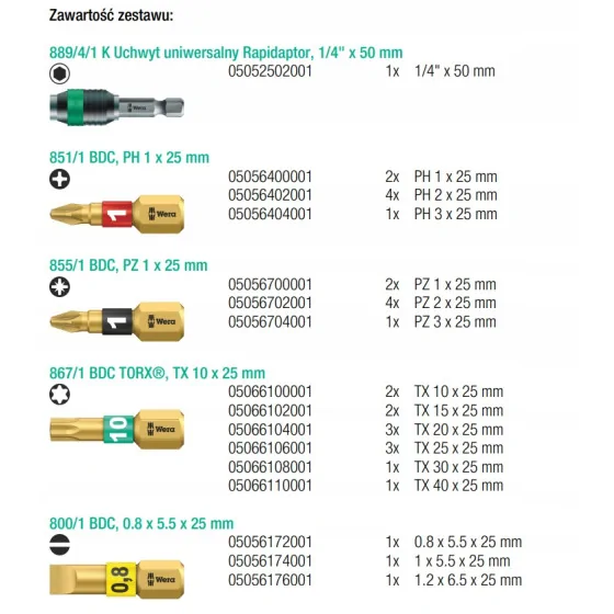 ZESTAW BITÓW BIT-CHECK 30 DIAMOND 1, 30 CZĘŚĆ - 05057431001.