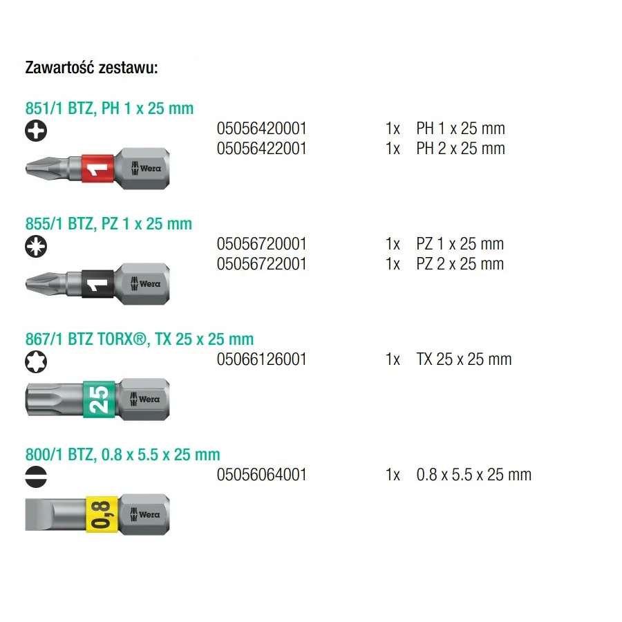 WKRĘTAK KRAFTFORM KOMPAKT STUBBY MAGAZIN RA 2, Z 6 BITAMI - 05008884001.