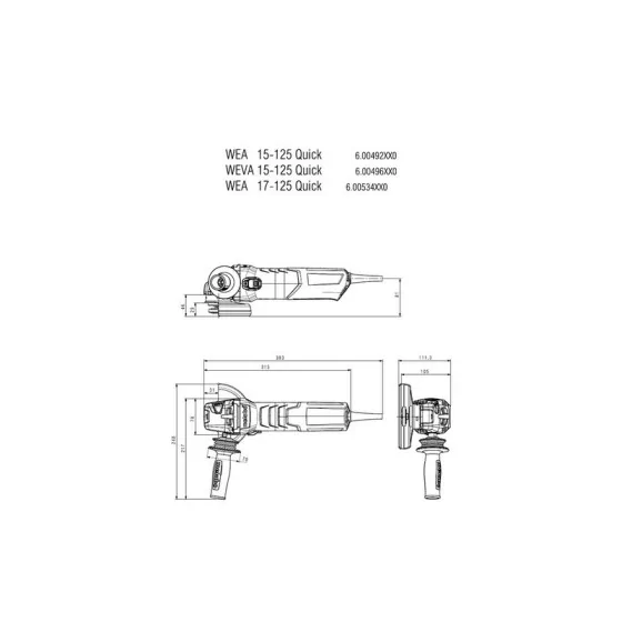 SZLIFIERKA KĄTOWA 125MM WEA 17-125 QUICK - 600534000.