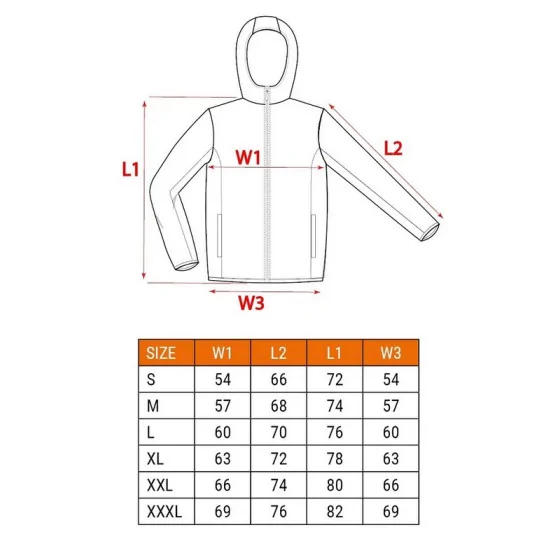 KURTKA 3W1, MEMBRANA 10000 PREMIUM, ROZMIAR XXXL - 81-572-XXXL.