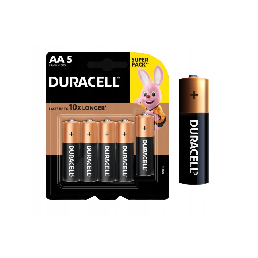 BATERIA DURACELL ALKALINE AAA LR3 1.5V 5 SZTUK 