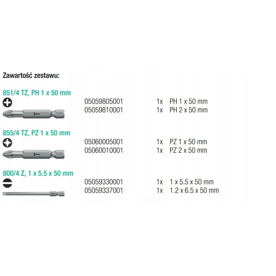 ZESTAW BIT-CHECK 6 UNIVERSAL 1, 6CZ. - 05056474001.