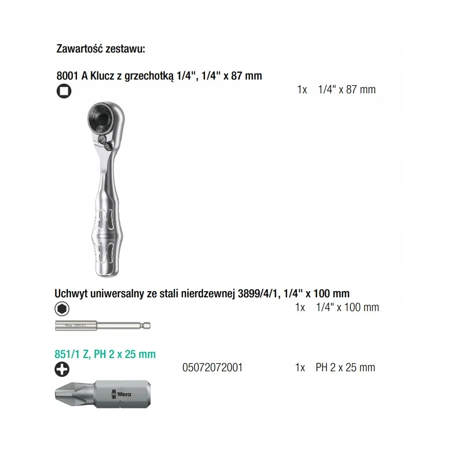 ZESTAW WKRĘTAKÓW BICYCLE SET 1, 14 CZĘŚĆ - 05004170001.