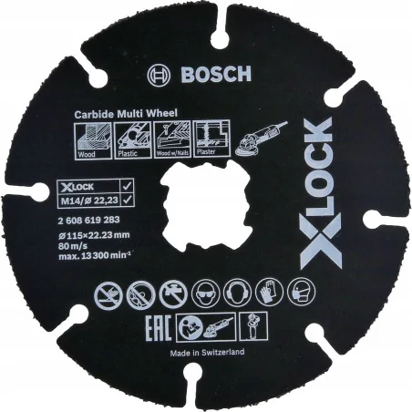 TARCZA TNĄCA X-LOCK CARBIDE MULTI WHEEL 115*1*22.23 - 2608619283.